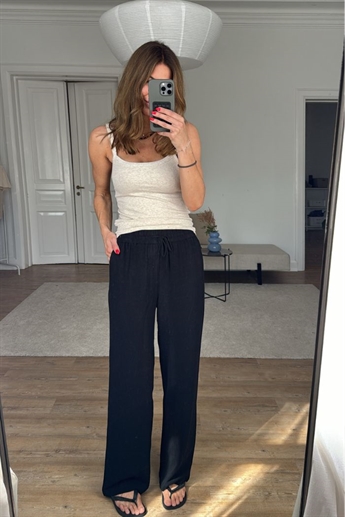 Linen Pants, Black 